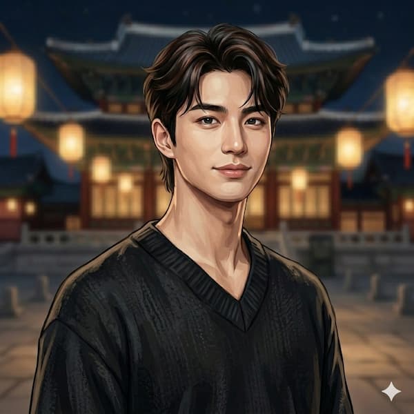 Retrato digital elegante de Byeon Woo-seok, protagonista del dorama La corona perfecta en 2026