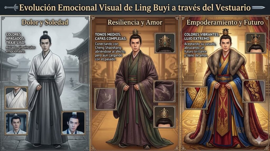 Análisis del vestuario de Ling Buyi que refleja su transformación psicológica en el drama chino