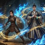 Portada del análisis de Alquimia del alma con personajes principales Jang Wook y Moo-deok rodeados de energía mágica celestial en un drama coreano de fantasía y romance
