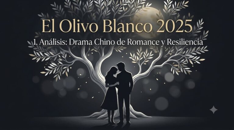 Portada análisis El Olivo Blanco 2025 drama chino romance con árbol de olivo blanco nocturno
