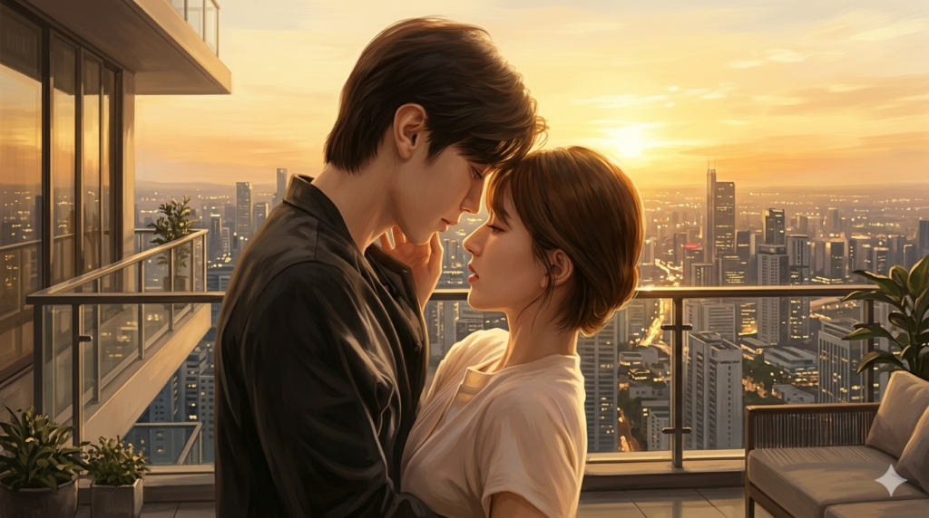 Escena final de Amor Oculto mostrando la resolución emocional madura de la relación entre Sang Zhi y Duan Jiaxu
