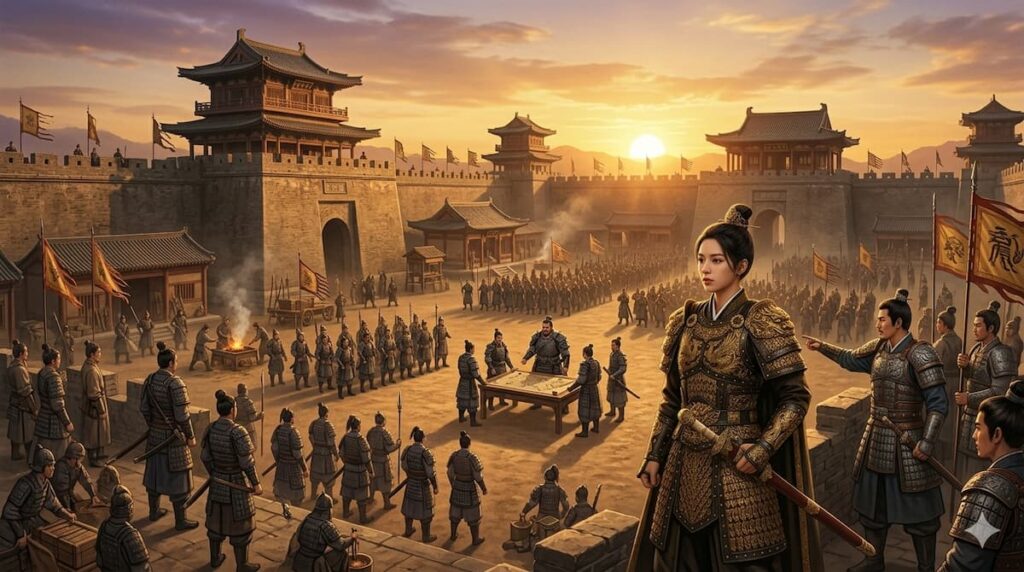 "Vestuario militar y escenarios de la guarnición de Yezhou en Leyenda de la Generala 2025"