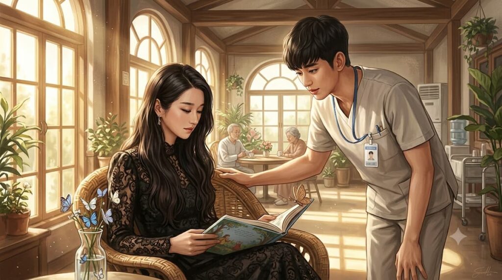 Kim Soo-hyun y Seo Ye-ji en la primera escena del drama Está bien, no estar bien 2020, mostrando la química entre los personajes principales