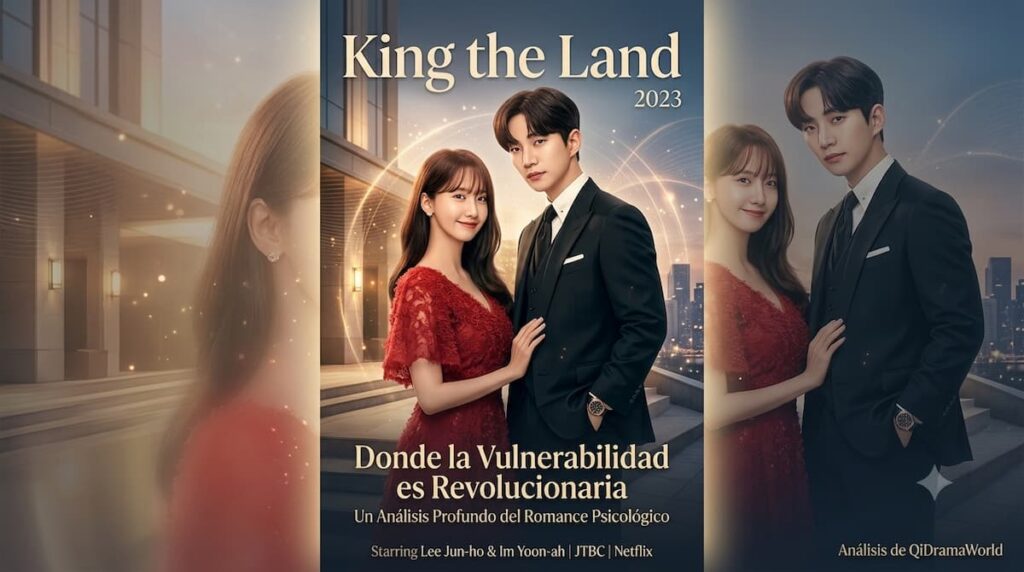 Cartel promocional de King the Land con protagonistas Lee Jun-ho e Im Yoon-ah, representando el drama coreano de romance más adictivo de 2023