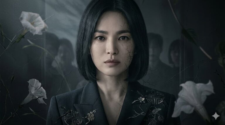 "Cartel oficial de La Gloria, drama coreano 2022 con Song Hye-kyo. Análisis del drama psicológico de Netflix sobre venganza y justicia"