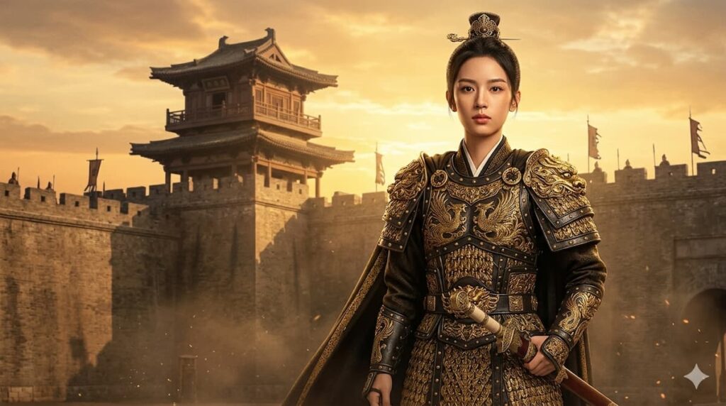 "Zhou Ye como He Yan en uniforme militar en Leyenda de la Generala 2025, drama chino"