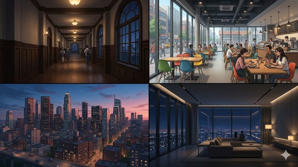 Locaciones de Amor Oculto: Universidad y Espacios Urbanos como Reflejo Emocional