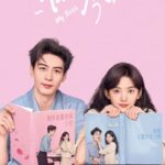 Póster promocional del drama chino "My Boss" con los actores protagonistas Chen Xingxu y Zhang Ruonan sosteniendo libros.