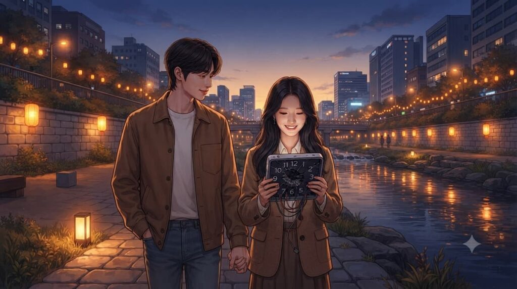 Conclusión emocional de Lovely Runner 2024, Im Sol y Ryu Sun-jae en momento de paz y realización