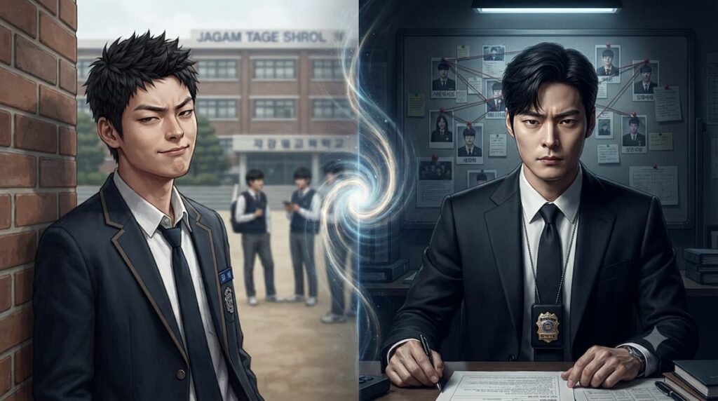 Song Geon-hee como Kim Tae-seong en Lovely Runner 2024, personaje que representa la redención y transformación