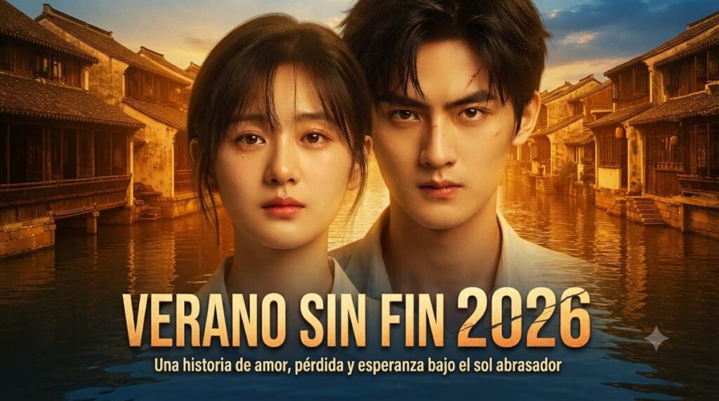 Poster de Verano sin Fin 2026, drama chino de romance y juvenil con Bao Shang'en y Daniel Zhou