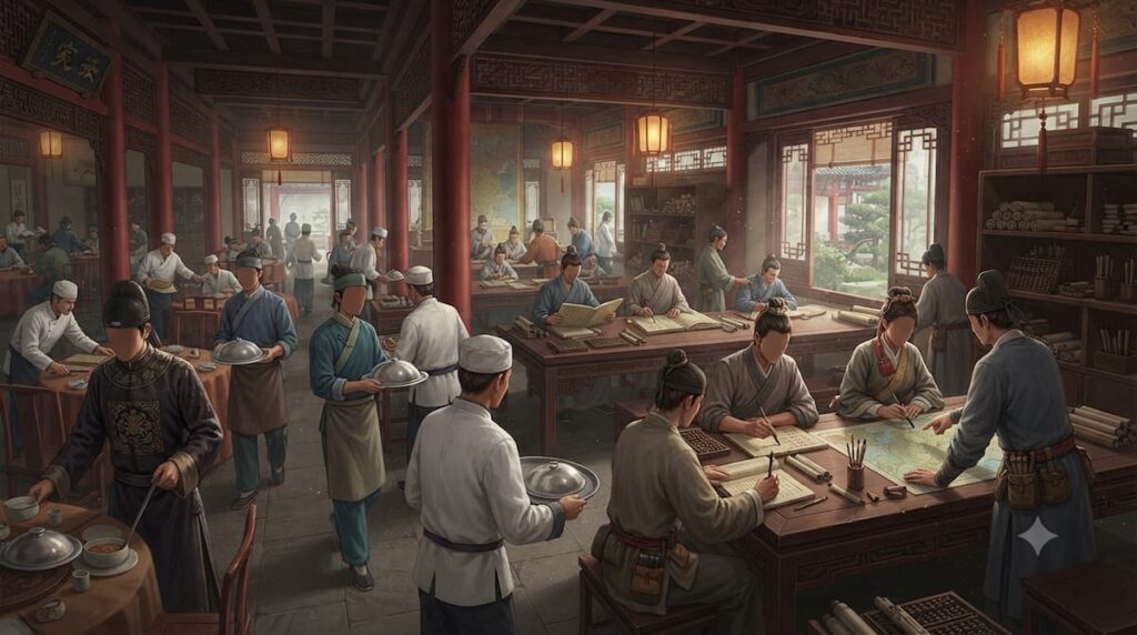 Ilustración de personajes aliados trabajando en análisis Promesa Real 2026 personajes drama chino red cooperativa