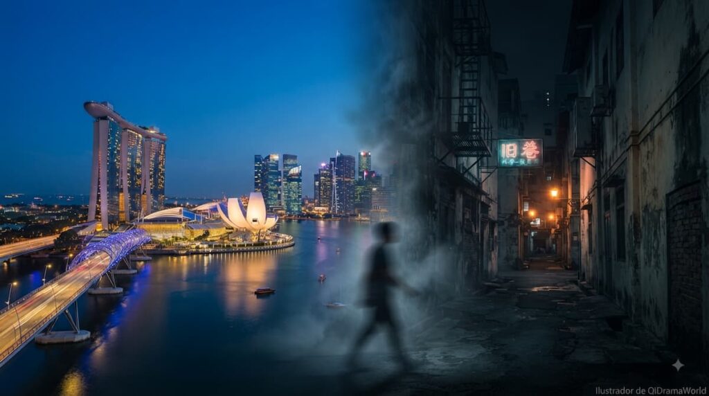 Locaciones de Singapur y Hotel Reina análisis escenografía Muertos de amor serie coreana 2026