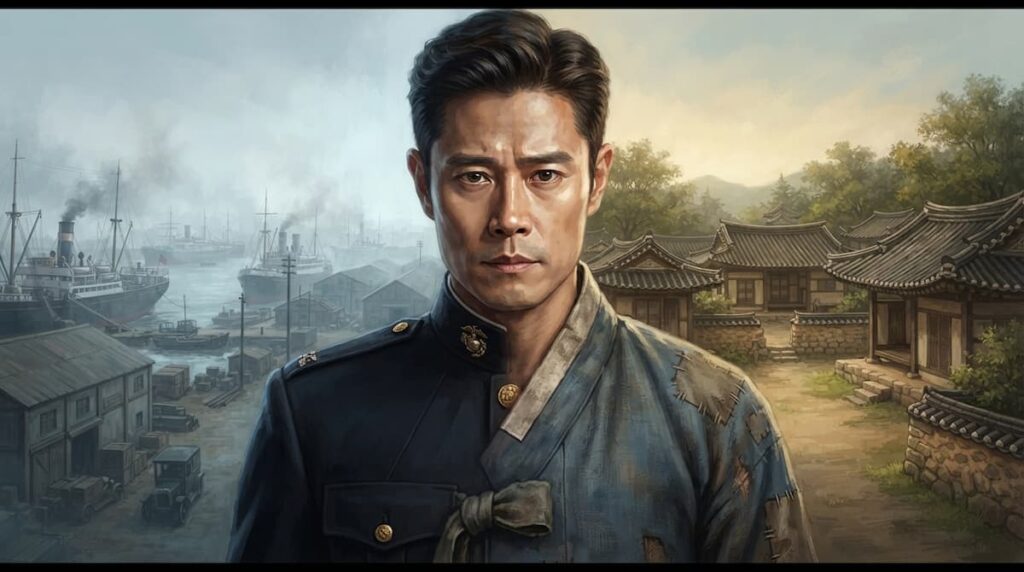 Mr. Sunshine análisis final explicado, retrato de oficial coreano-estadounidense de época en Hanseong