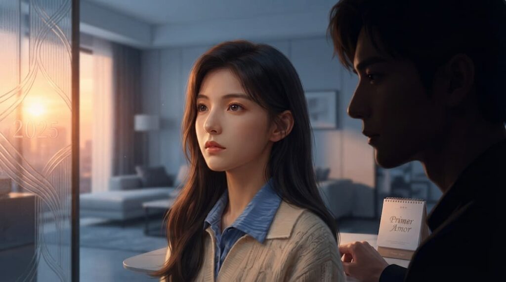 Retrato emocional de Wen Yifan y Sang Yan del drama Primer Amor, mostrando el análisis de traumas y vulnerabilidad emocional en la serie china de Netflix 2025