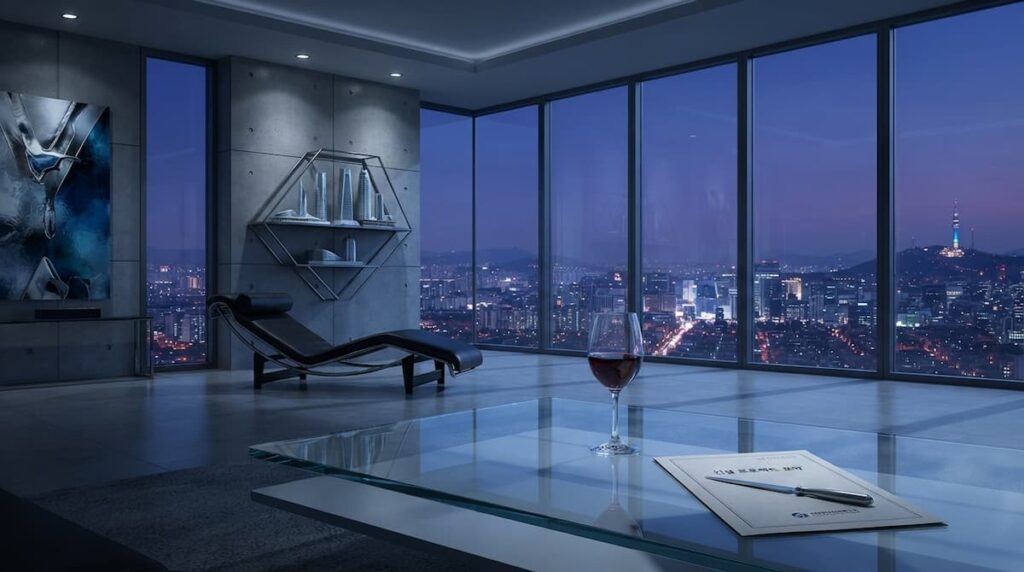 Escenografía de lujo usada en el análisis de vestuario y espacios de The Apartment Job.