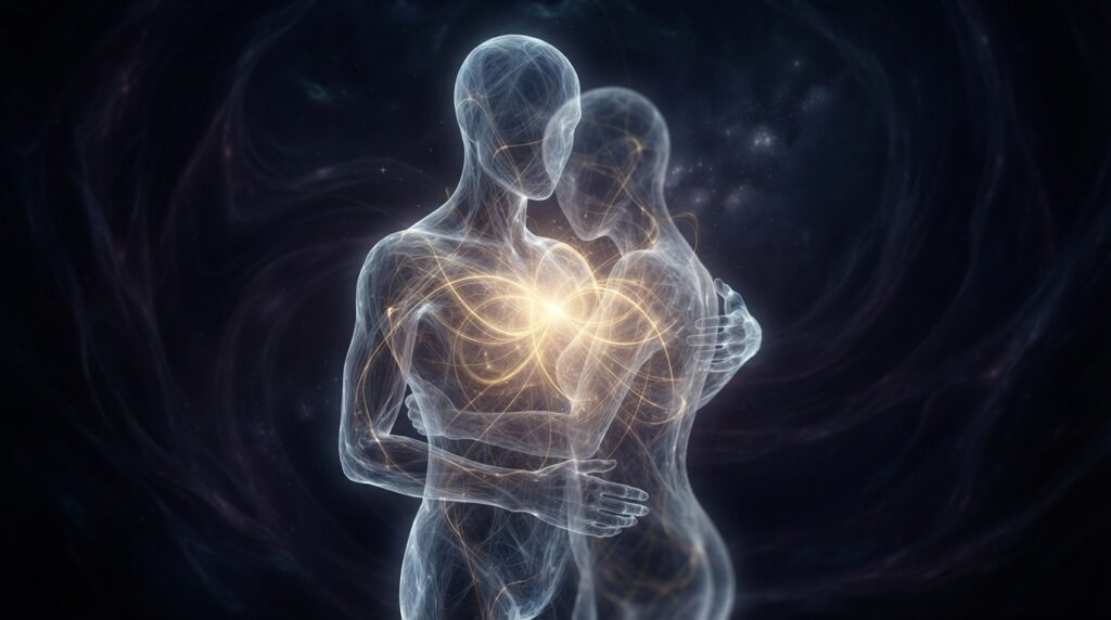 Representación simbólica del intercambio de cuerpos, tema central del análisis de Dive into You personajes.