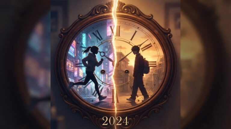 Ilustración de portada del análisis de El regreso del juez, k-drama legal de 2026, con un mazo de juez y un reloj