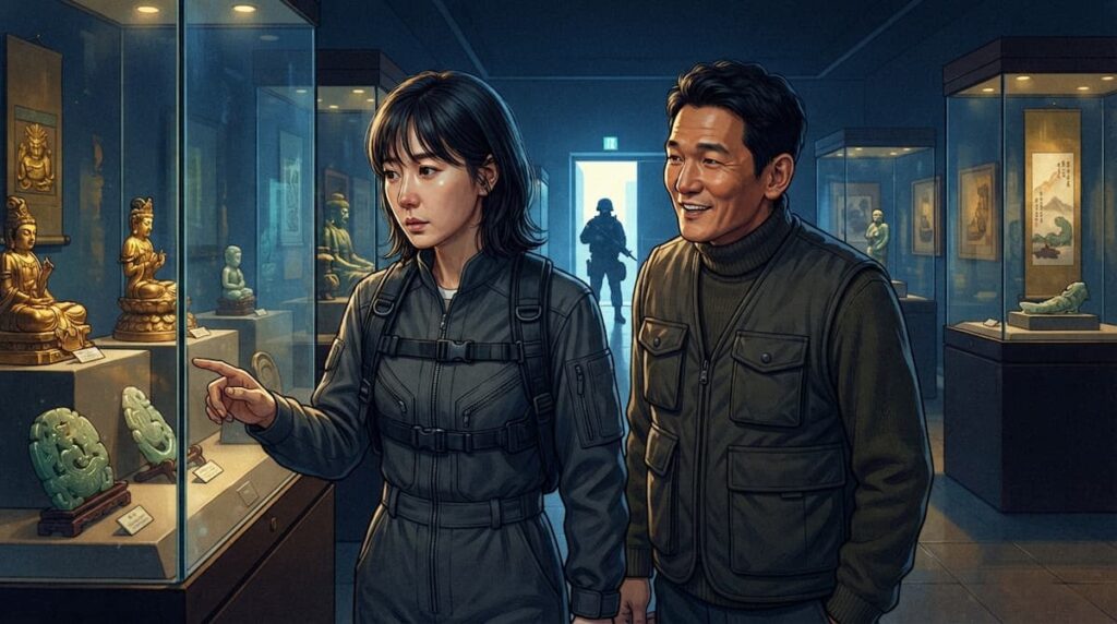 Pareja de espías en misión del drama Mission Cross 2, simbolizando la confianza bajo presión, análisis de dramas asiáticos septiembre 2026