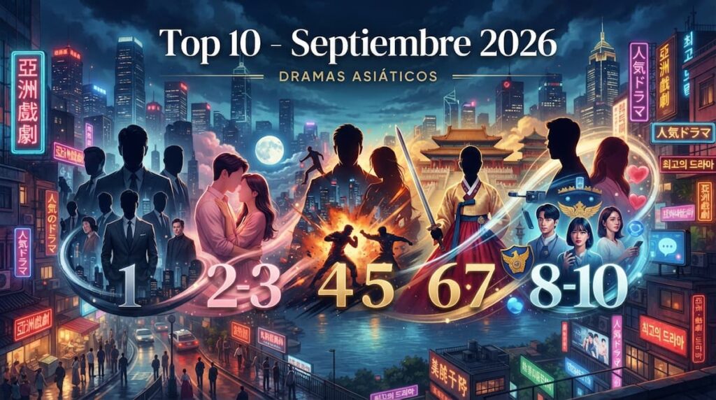 Imagen destacada de análisis completo: top 10 de dramas asiáticos septiembre 2026 con análisis de personajes y enseñanzas de K-dramas, Thai dramas y películas