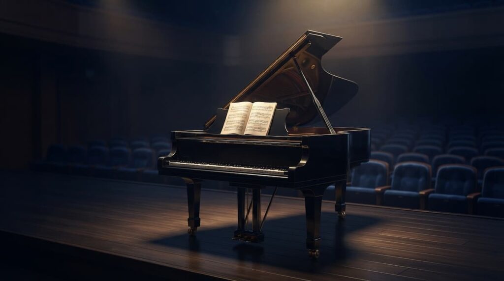 Análisis de Four Hands Two Sonatas sobre el piano, la escuela de artes y la expresión emocional.