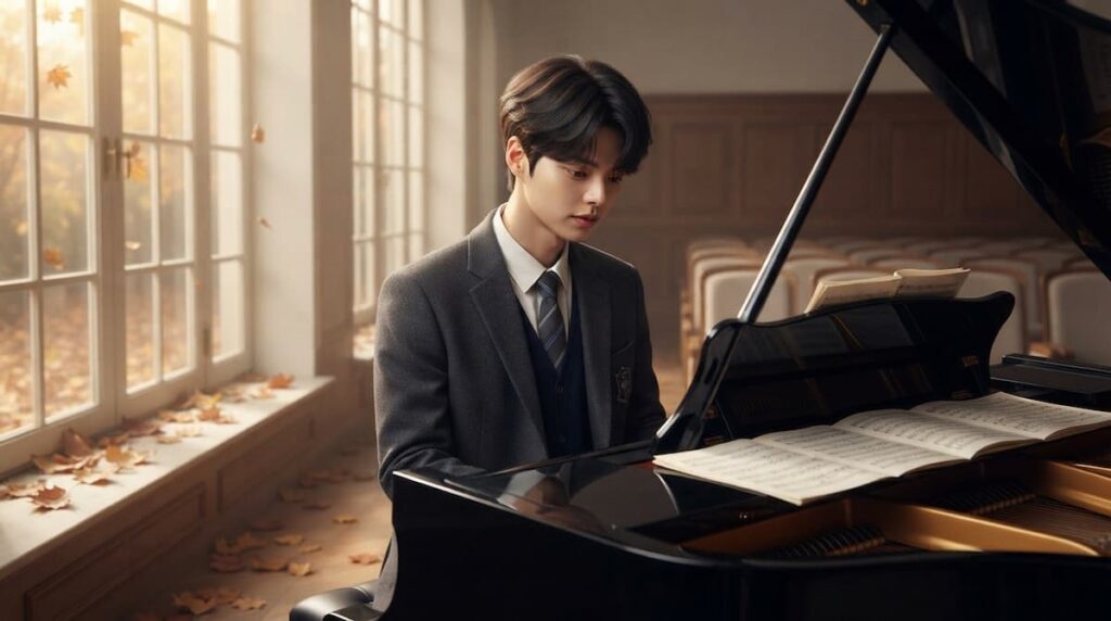 Análisis de Four Hands Two Sonatas sobre el perfeccionismo y la presión emocional de un joven pianista.