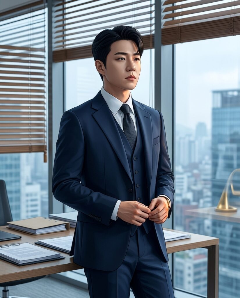 Análisis de Twisted Tie: retrato de un jefe coreano ficticio que representa el perfeccionismo y el autocontrol.