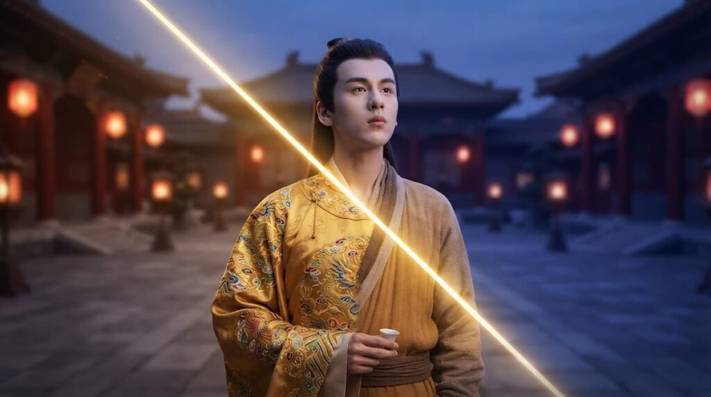 Ilustración de doble identidad de personaje en una de las mejores series de Zhang Linghe, Maiden Holmes.