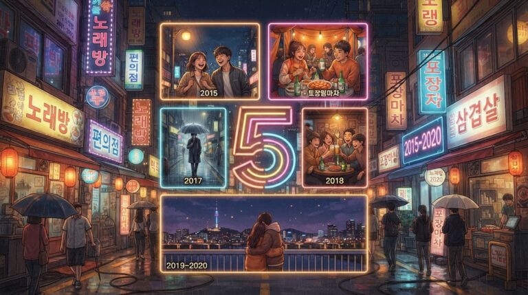 Collage de las series coreanas que deberías volver a ver según QiDramaWorld.